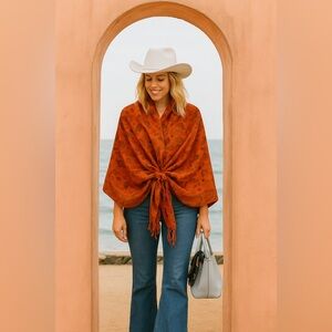 🍁🍂Silk blend paisley scarf/Shawl